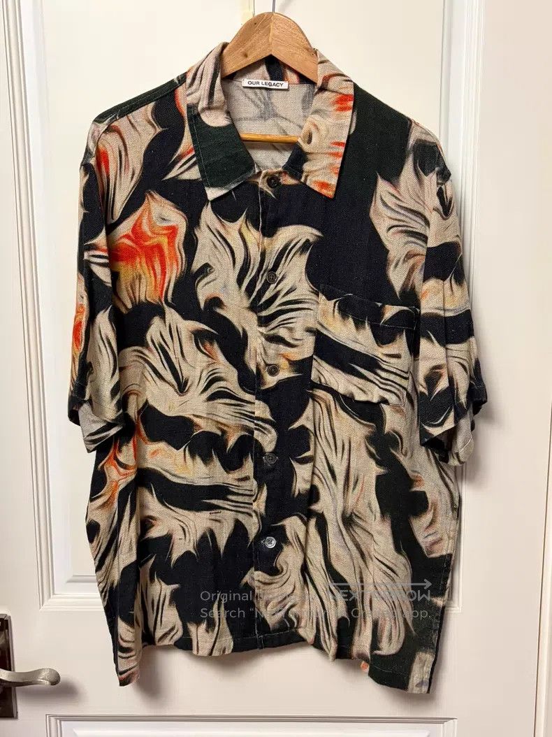 Our Legacy Our Legacy Flame printed linen shirt Size US M / EU 48-50 / 2 - 1 Thumbnail