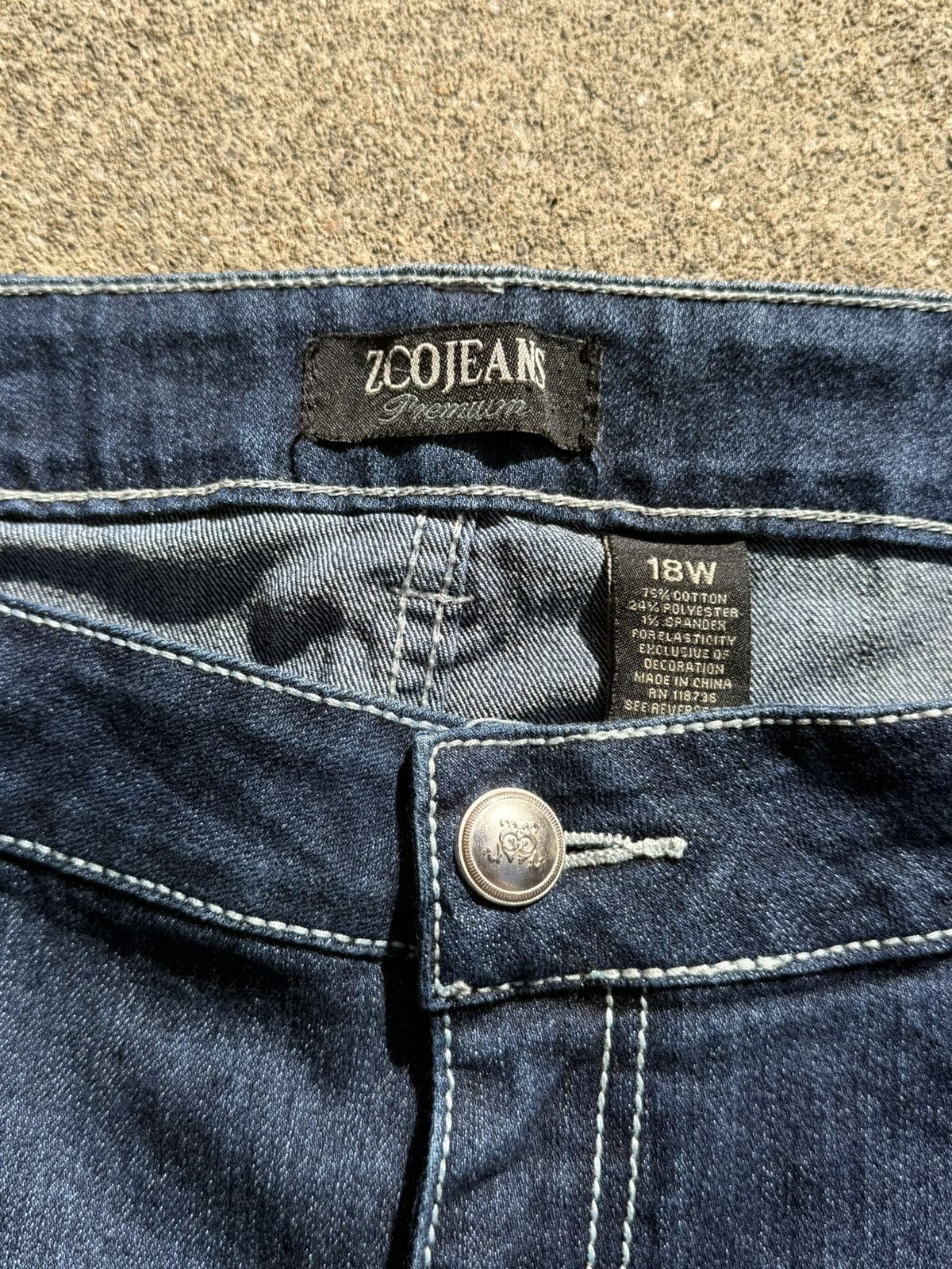Other Vintage Zco Jeans With Embroidering, Y2K 2000’s Size 40" / US 18 - 3 Thumbnail