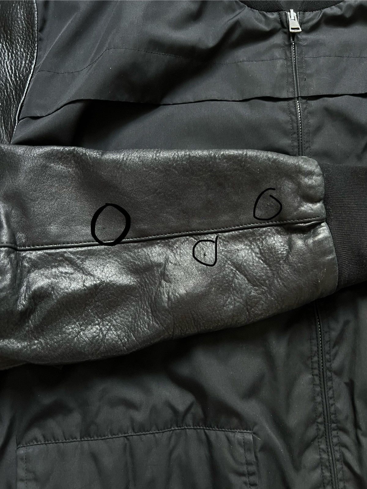 Gucci Gucci Bomber Jacket Leather Sleeve Rare Old Money Size US L / EU 52-54 / 3 - 14 Thumbnail
