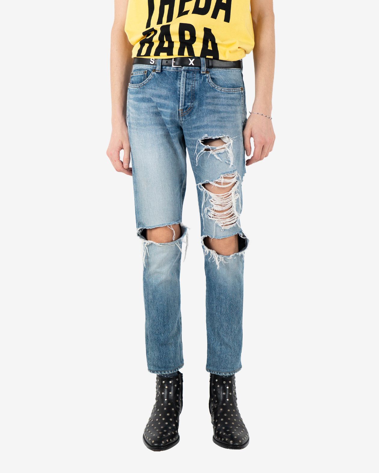 Saint Laurent Paris D18 Ripped Jeans Size US 28 / EU 44 - 5 Thumbnail