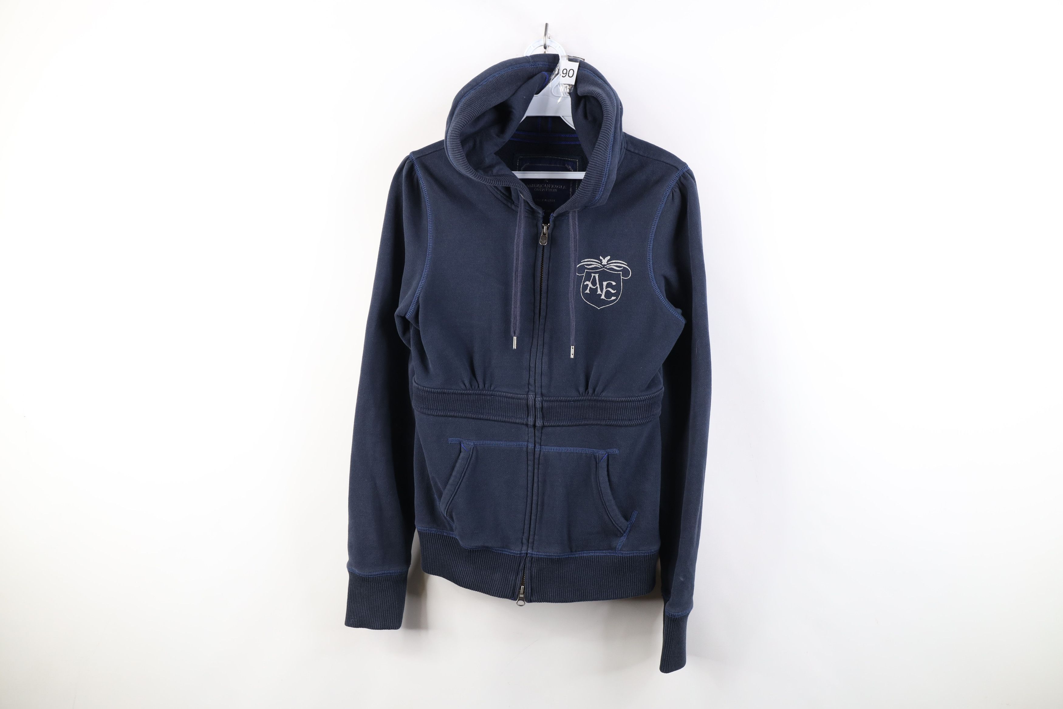 American Eagle Outfitters Vintage 90s Y2K American Eagle Babydoll Full Zip Hoodie Blue Size M / US 6-8 / IT 42-44 - 1 Thumbnail