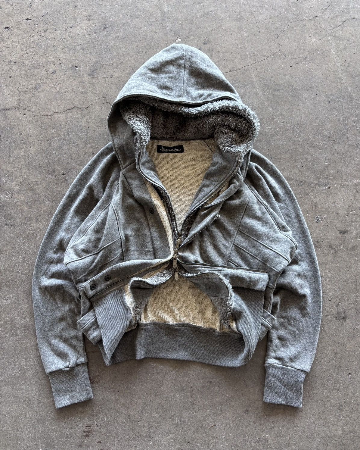 Heaven and Earth Double Layered Zip Up Hoodie