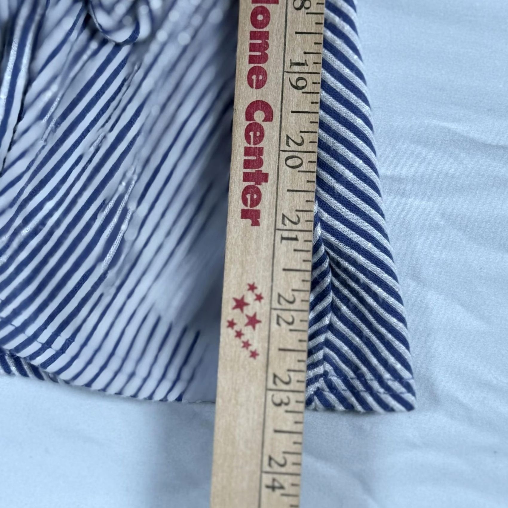 Vintage Caution To The Wind Blouse Womens Size S Blue Striped Peplum V Neck Flutter Sleeve Short Sleeve Womens Size S / US 4 / IT 40 - 6 Thumbnail