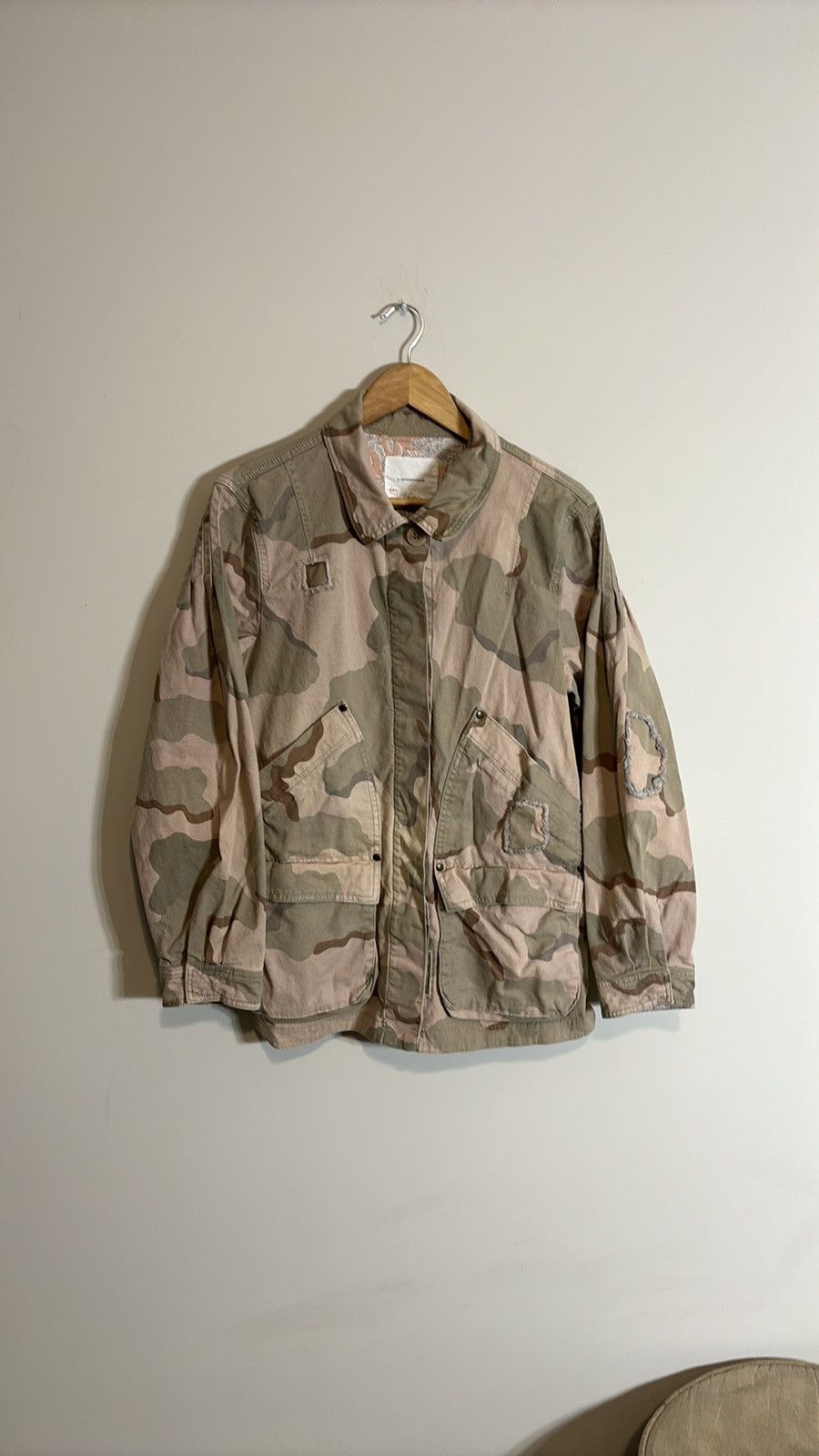 Anthropologie Anthropologie Camo Jacket Size L / US 10 / IT 46 - 1 Thumbnail