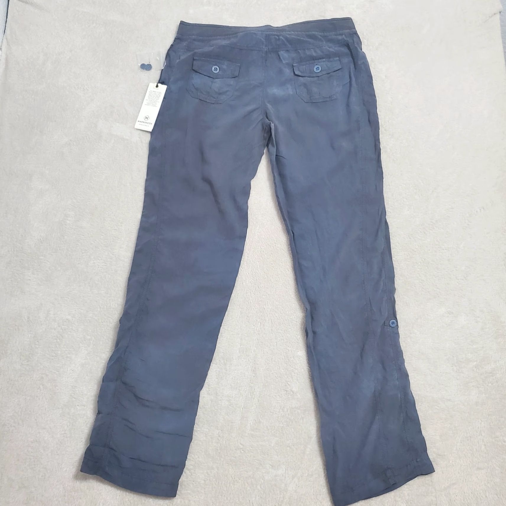 Anthropologie Marrakech Anthropologie Pants Women 30 Blue Roll Tab Tencel Linen Beachy 33x32 Classic Straight Size 30" / US 8 / IT 44 - 3 Thumbnail