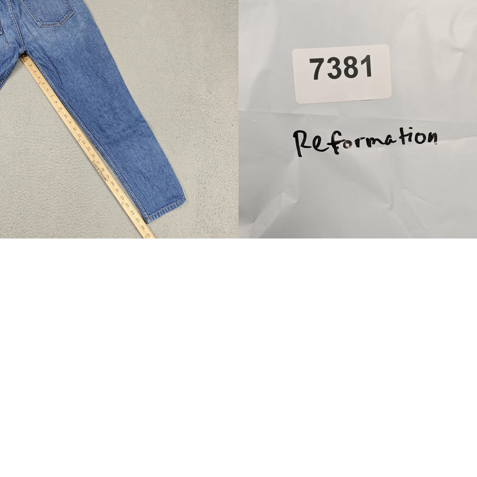 Reformation VINTAGE? No. Reformation Jeans Womens 28 Blue Serena High Skinny Crop Stretch Slim Denim Shirt? Size 28" / US 6 / IT 42 - 8 Thumbnail