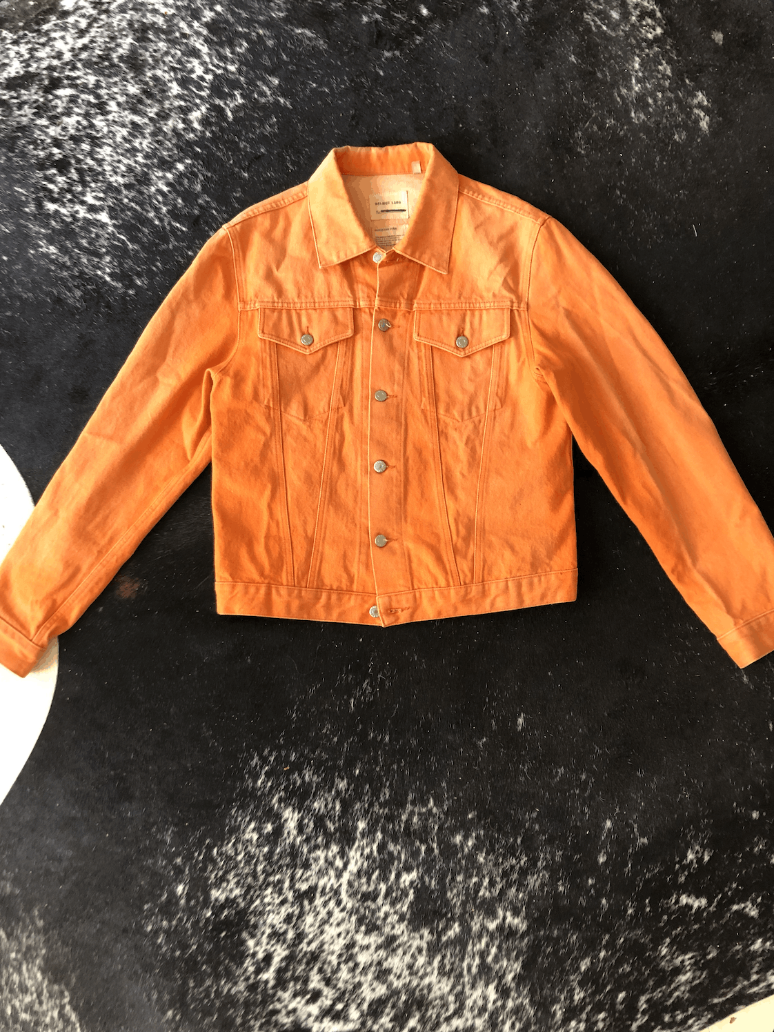 Safety Orange Denim Trucker