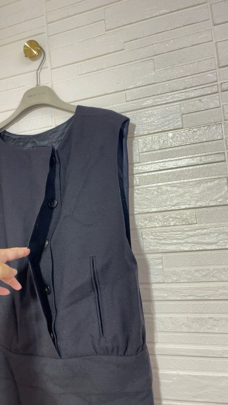 Dries Van Noten DRIES VAN NOTEN size:38 Navy blue wool sleeveless dress Size S / US 4 / IT 40 - 2 Thumbnail