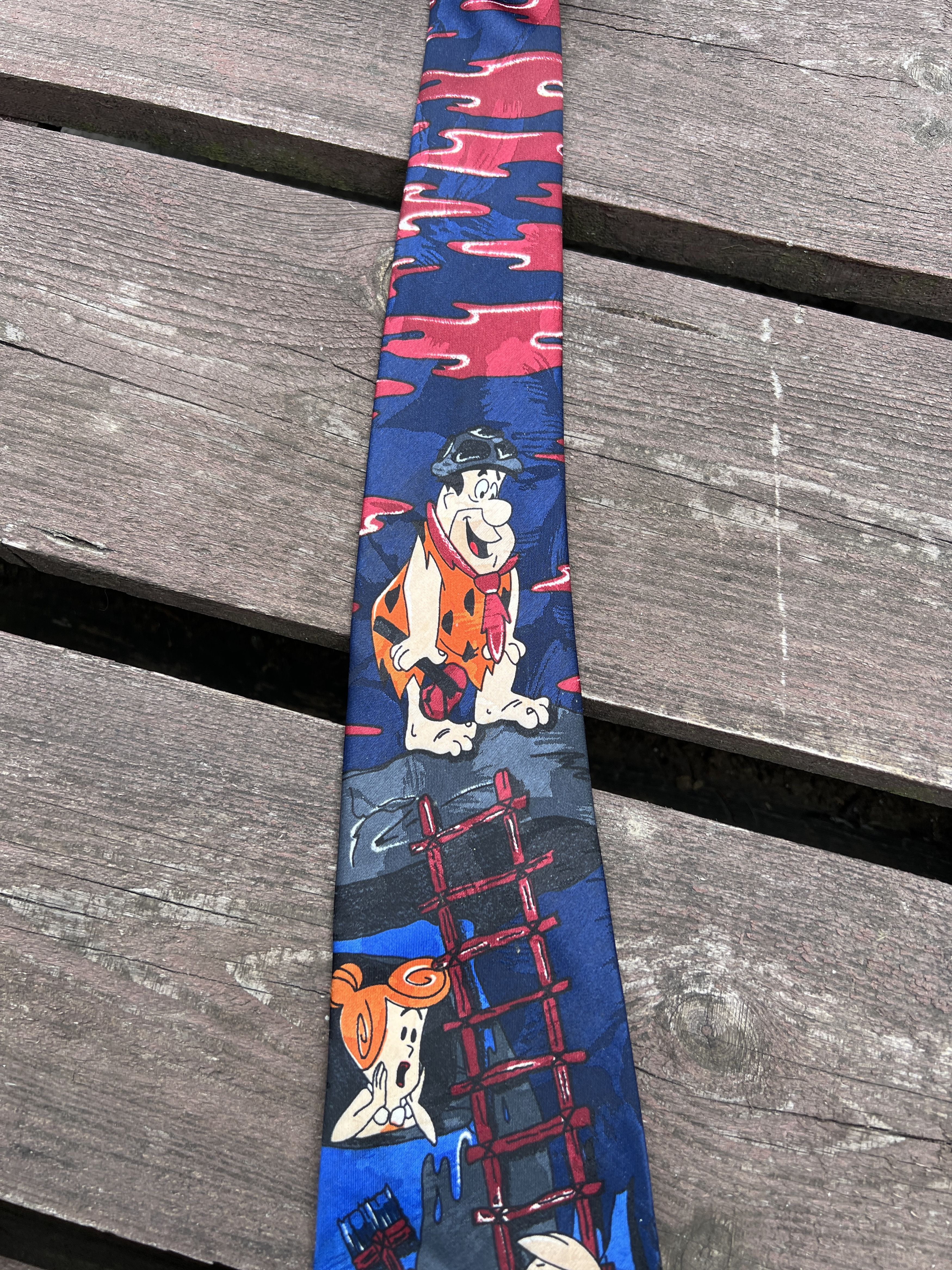 Cartoon Network Vintage 90s Flintstones Cartoon Movie tie Size ONE SIZE - 3 Thumbnail