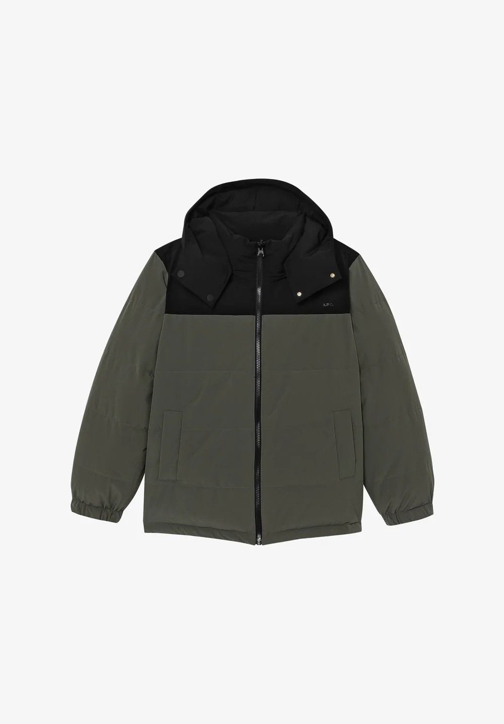 A.P.C. o1mle1125 Chris Puffer Jacket in Noir/Green Size US L / EU 52-54 / 3 - 1 Thumbnail