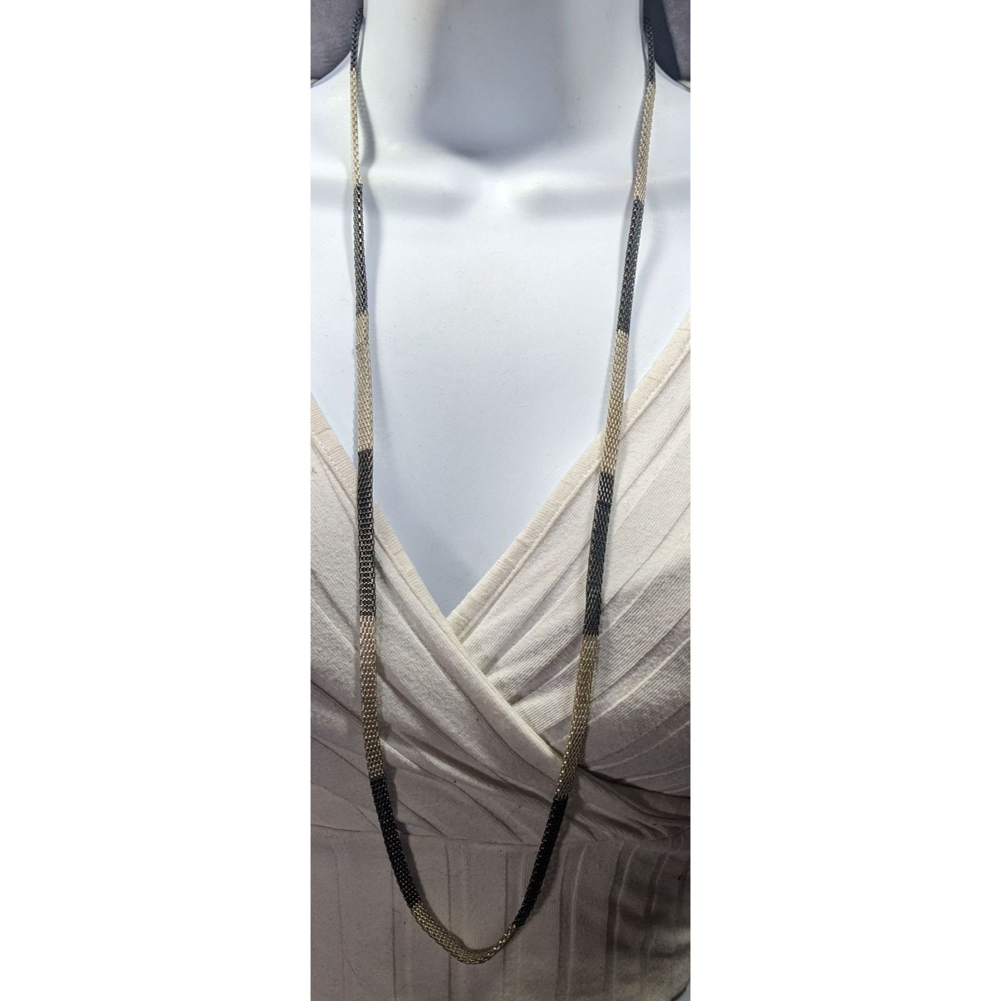 Other Funky Alt Black And Silver Mesh Chain Necklace Size ONE SIZE - 5 Thumbnail