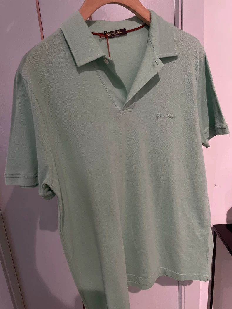 Loro Piana LORO PIANA Light green short-sleeved polo shirt Size US M / EU 48-50 / 2 - 1 Thumbnail