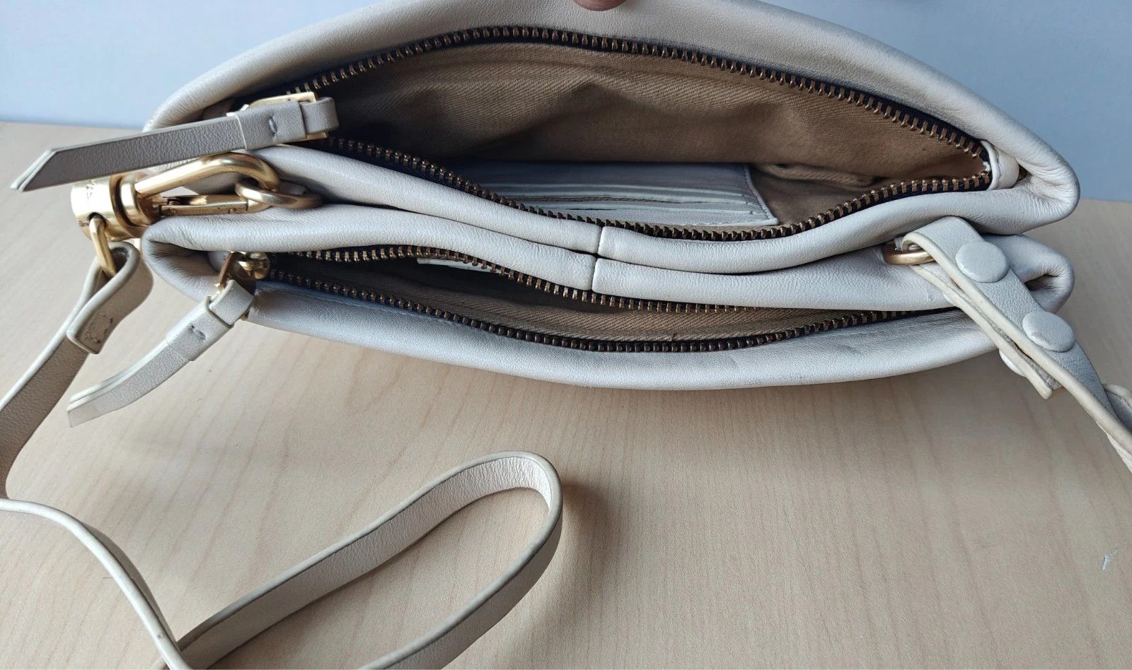 Allsaints ALLSAINTS Mila Double Pouch Leather Crossbody Bag FTP - 8207 Size ONE SIZE - 9 Thumbnail