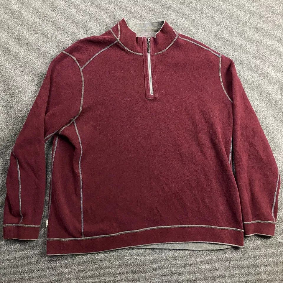 Tommy Bahama Tommy Bahama 1/4 Zip Pullover Men's XL Reversible Sweater Size US XL / EU 56 / 4 - 6 Thumbnail