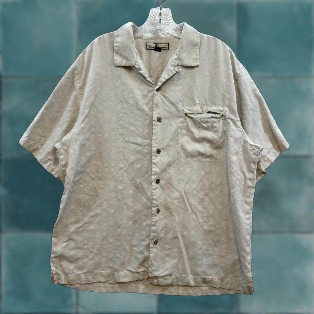 Tommy Bahama VINTAGE Tommy Bahama Silk Hawaiian Button Shirt Large Embroidered Hoola Girl Martini Women's/Men? Size US L / EU 52-54 / 3 - 1 Thumbnail