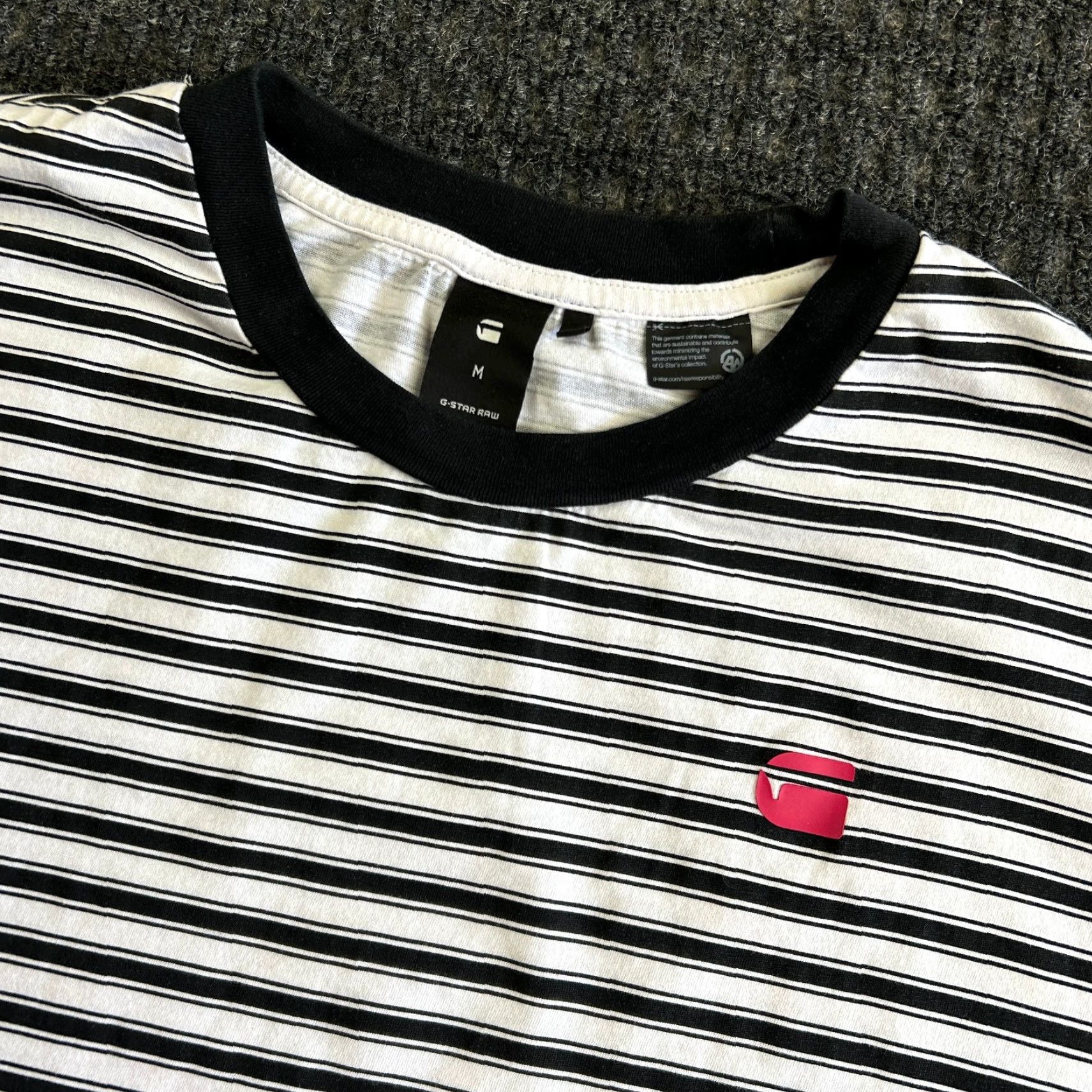 G-Star VINTAGE G-Star Raw Mens Shirt Striped M Black White RC Collyde Stripe 3 R Shirt Mens M Black White Striped RC Collyde 3 R Size US M / EU 48-50 / 2 - 2 Thumbnail