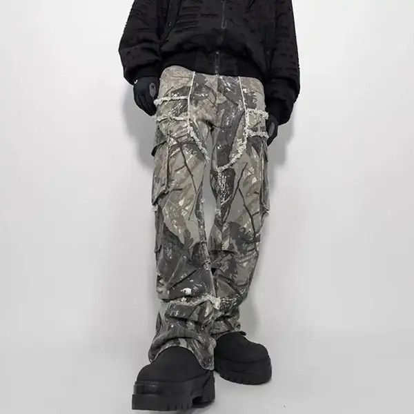Japanese Brand Embroidered Patch Denim Ripped Jeans Size US 30 / EU 46 - 1 Thumbnail