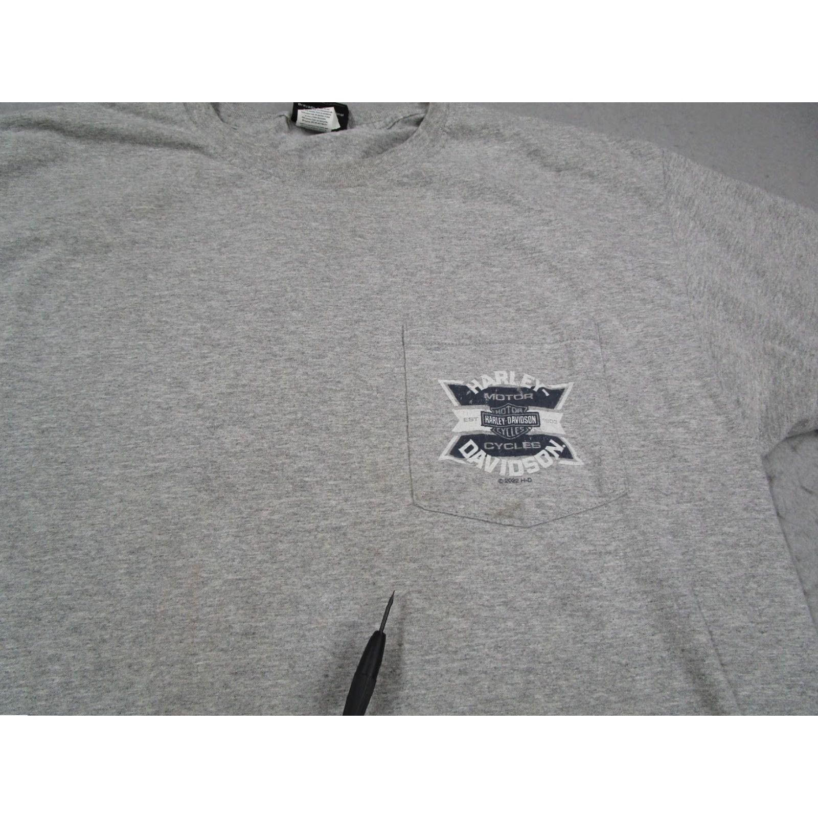 Harley Davidson Harley-Davidson Shirt Mens L Gray New Orleans Louisiana Pocket Graphic Back Fleur-de-lis Size US L / EU 52-54 / 3 - 6 Thumbnail