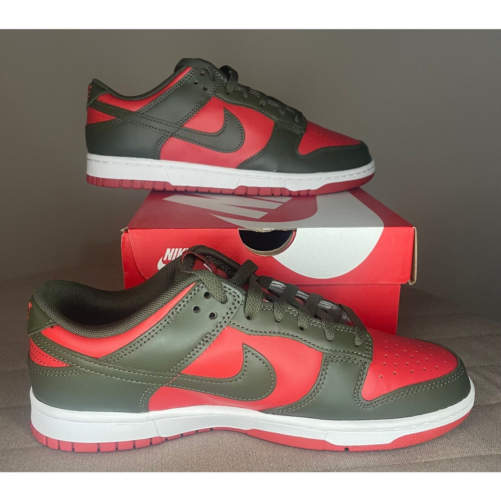 Nike Nike Dunk Low Retro Mystic Red Cargo Khaki - Size 8.5 Men's Size US 8.5 / EU 41-42 - 10 Thumbnail