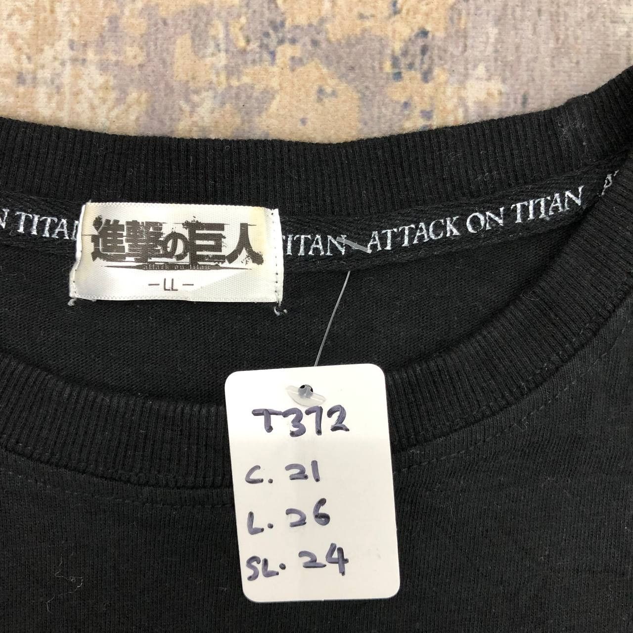 Anime × Japanese Brand T372 ATTACK ON TITAN SURVE CORPS ANIME TEE Size US L / EU 52-54 / 3 - 5 Thumbnail