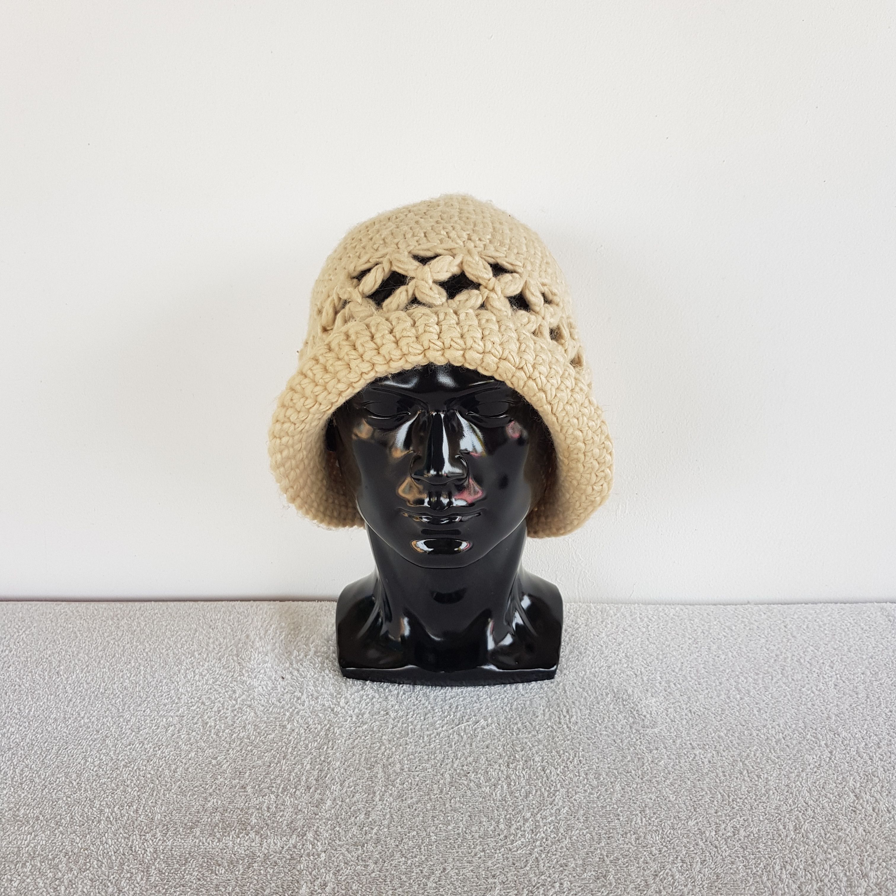 Homespun Knitwear Vintage Mickhel Klein Beanie 90s Knit Crochet Snow Caps Hats Size ONE SIZE - 2 Thumbnail