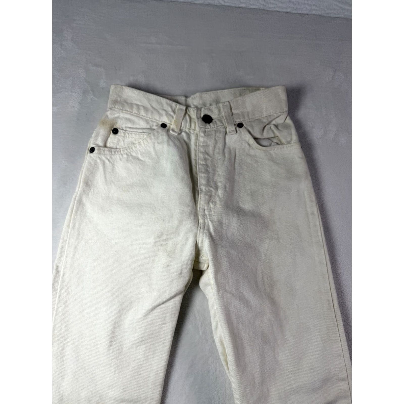 Levi's VINTAGE Levi's 512 Jeans Women's Sz 12 White Denim Slim Fit Tapered Leg 90s USA Retro Size 34" / US 12 / IT 48 - 2 Thumbnail
