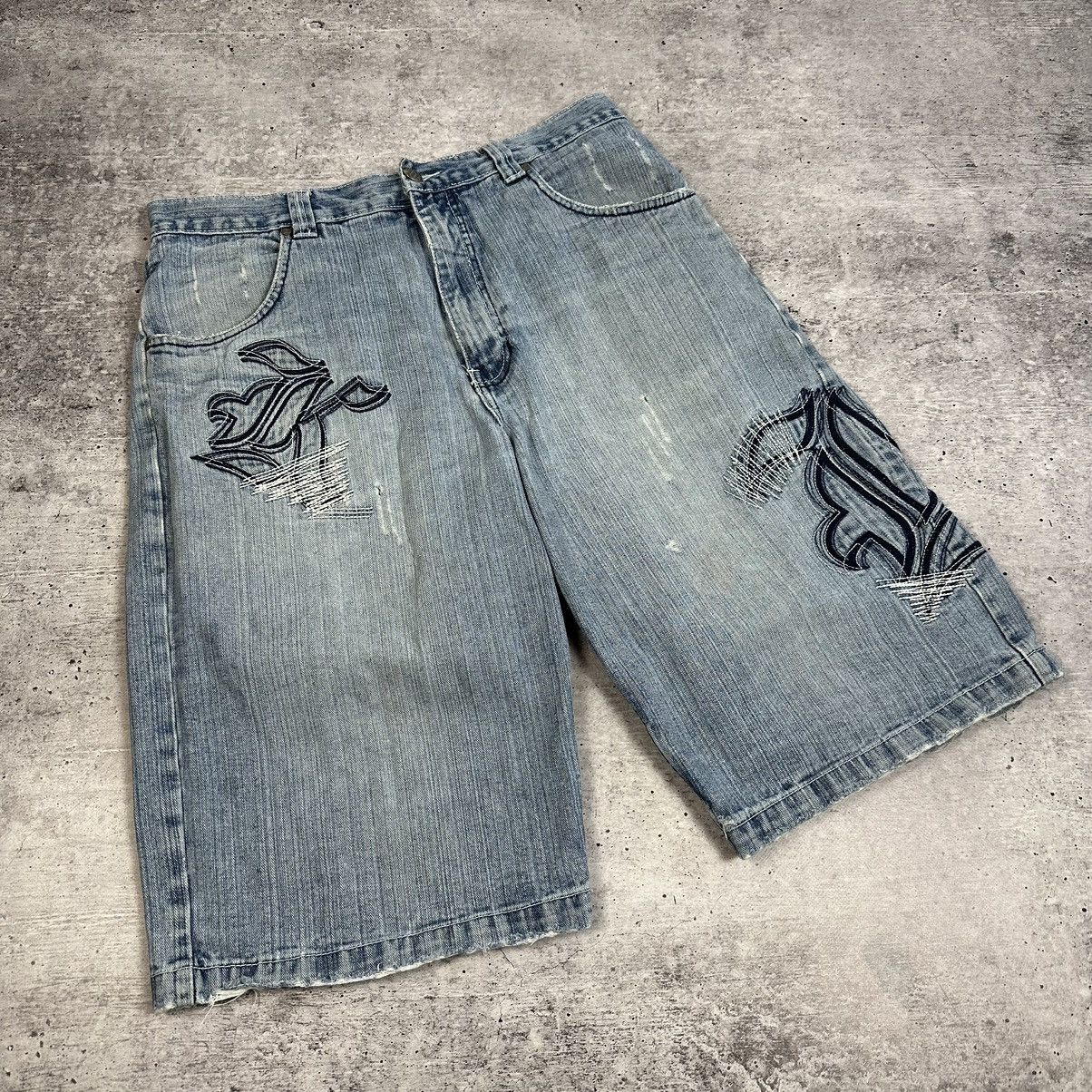 Karl Kani Vintage 90s Baggy Denim Shorts Jeans Rap 32 Skate