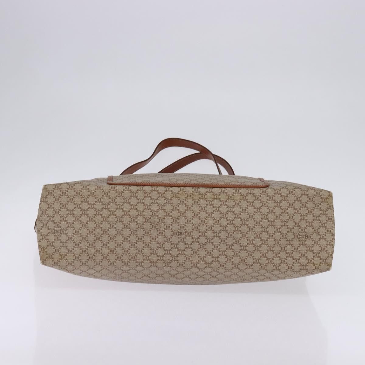 Celine CELINE Macadam Canvas Shoulder Bag Pvc Beige Gold Size ONE SIZE - 9 Thumbnail