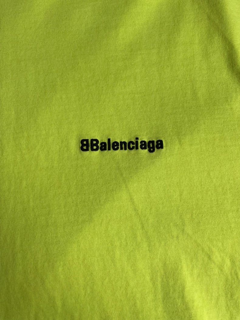 Balenciaga Balenciaga Green Double B Embroidered Short Sleeve Size US S / EU 44-46 / 1 - 2 Thumbnail