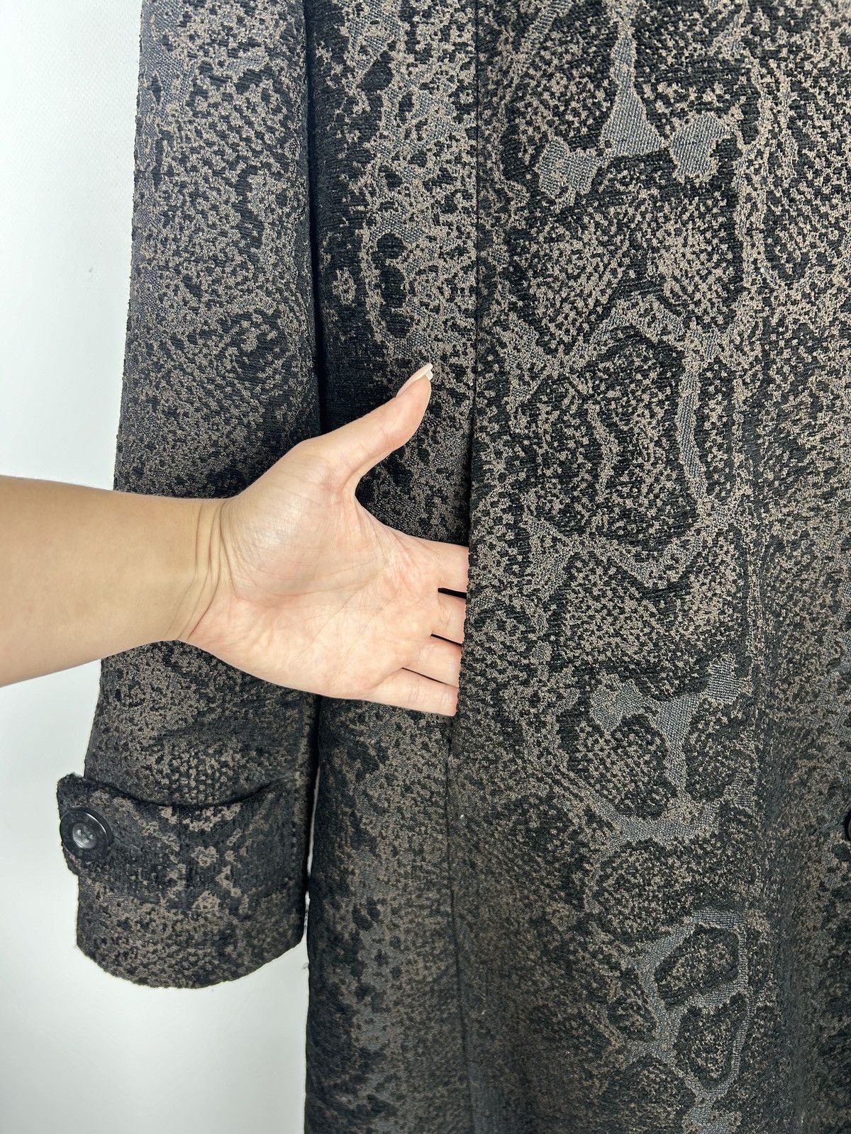 Desigual Desigual Ladies Coat Snake Pattern Y2K Women’s Size 46 Black Size XL / US 12-14 / IT 48-50 - 7 Thumbnail