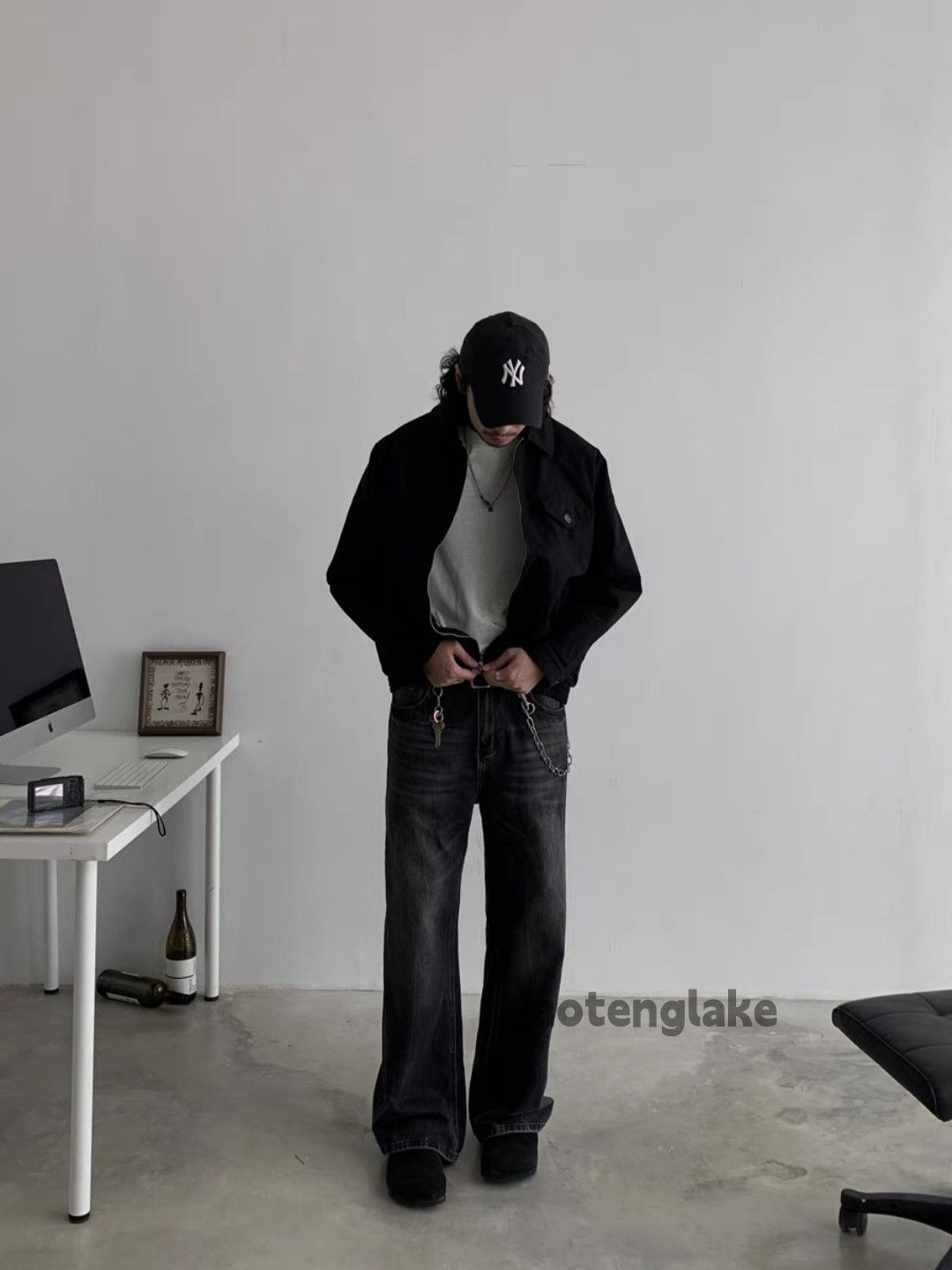 Jean Washed faded cleanfit yuppie y2k loose hiphop jeans Size US 32 / EU 48 - 2 Thumbnail