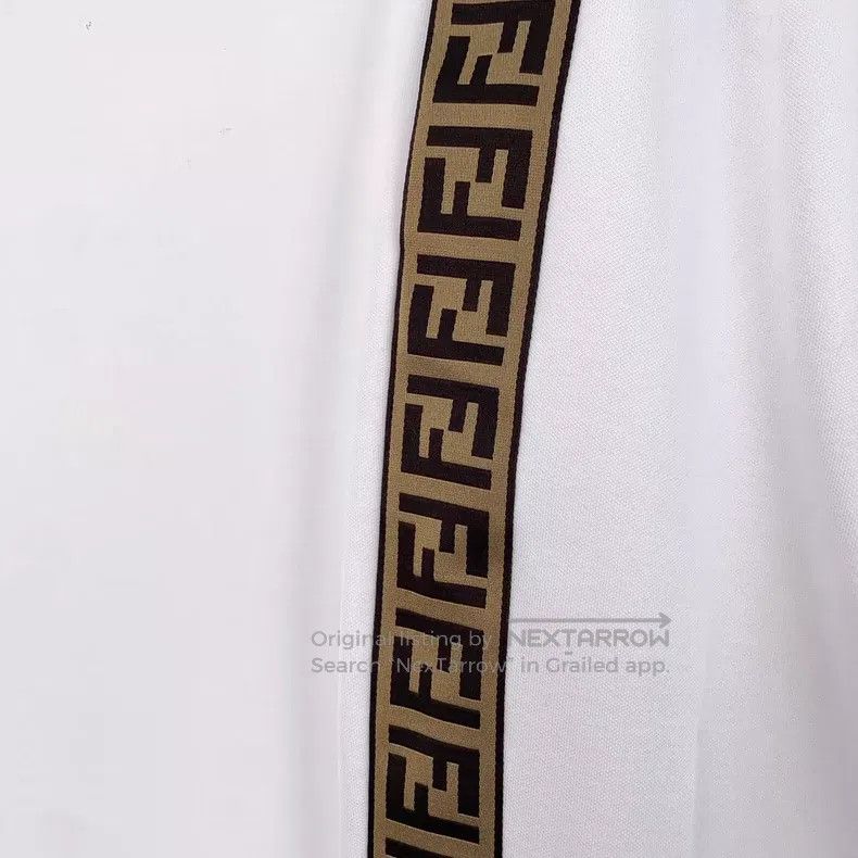 Fendi Fendi White Logo Letter Drawstring Leisure Sport Pants Size 24" / US 00 / IT 34 - 4 Thumbnail