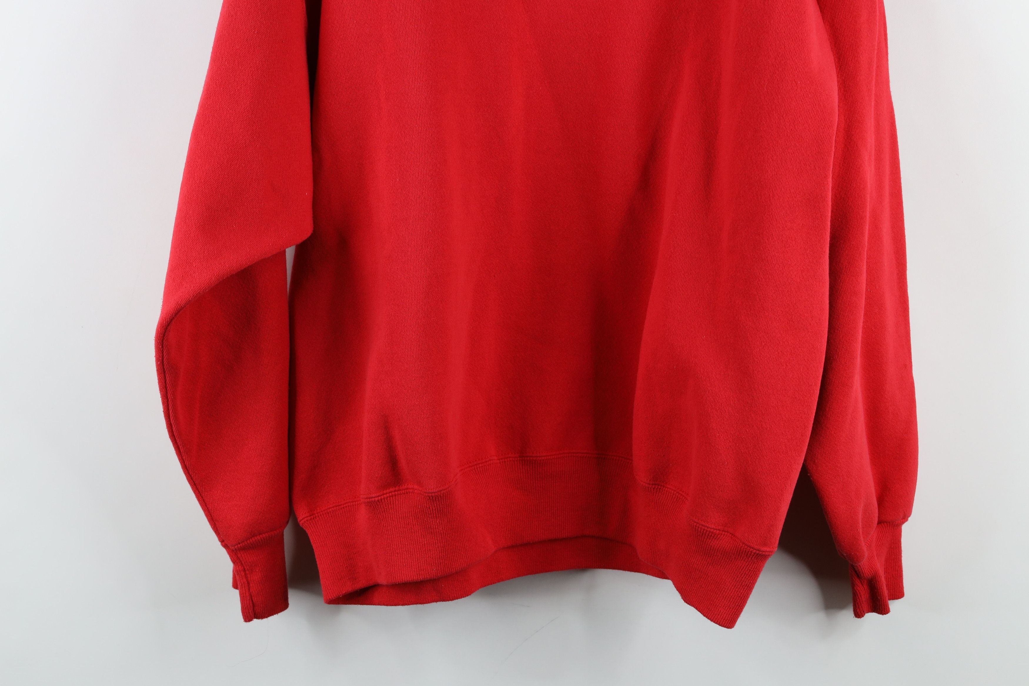 Vintage Vintage 90s Christmas Give Your Heart Santa Sweatshirt Red Size XXL / US 16-18 / IT 52-54 - 12 Thumbnail