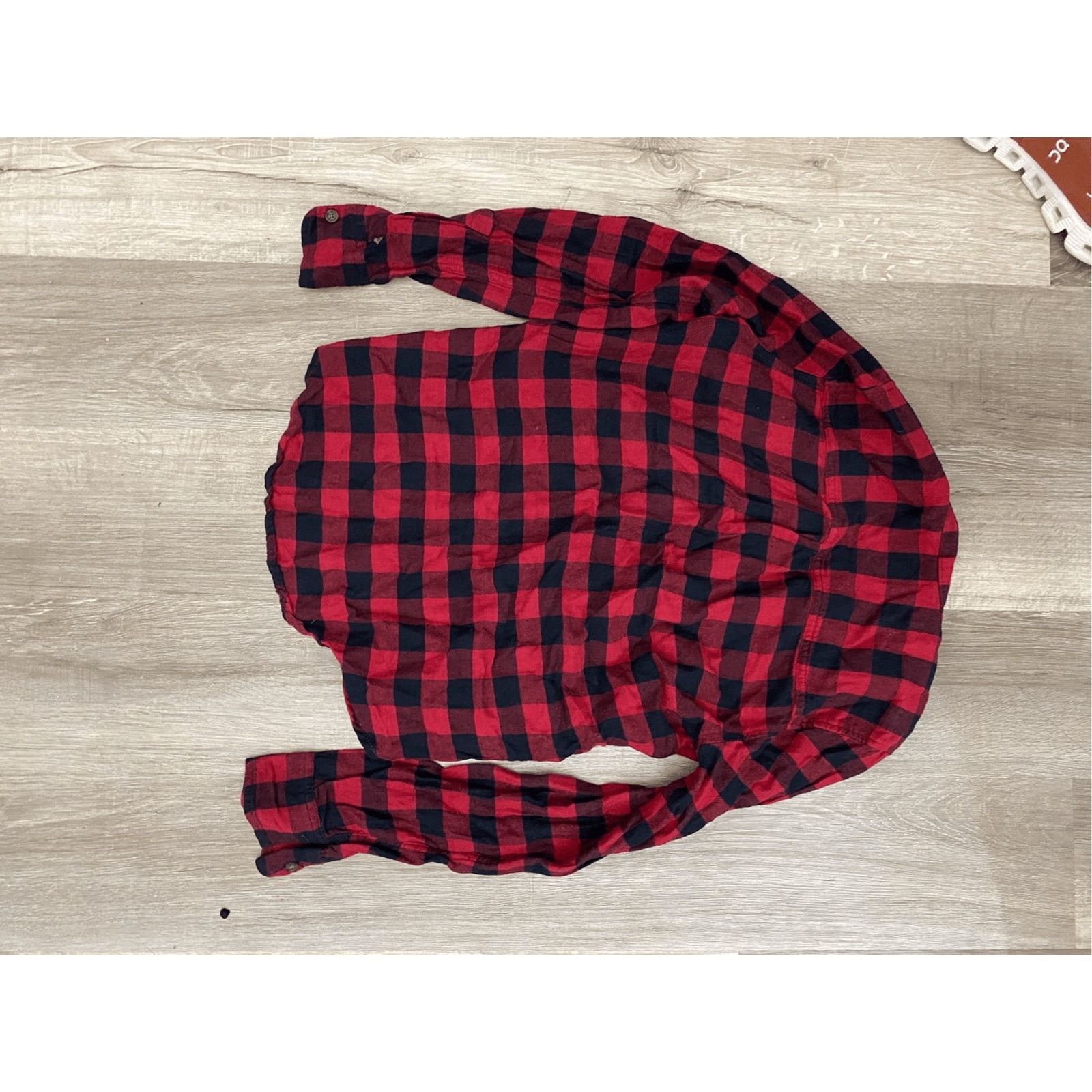 Abercrombie & Fitch Abercrombie & Fitch Red Black Button-Up Flannel Blouse, XS Size XS / US 0-2 / IT 36-38 - 6 Thumbnail