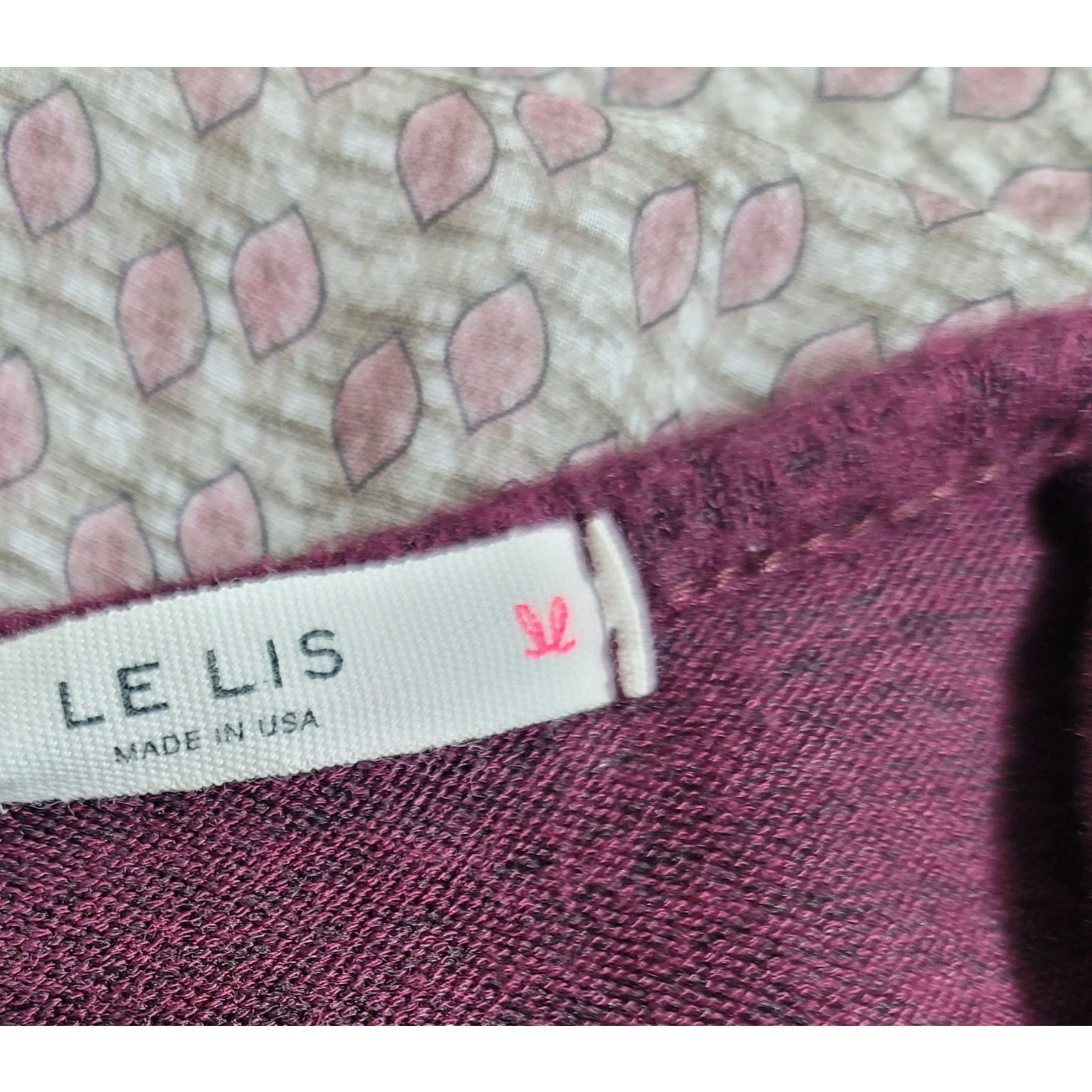 Other Le Lis StitchFix Burgundy Sheer Back Panel Medium Hi Low Hem Size M / US 6-8 / IT 42-44 - 4 Thumbnail