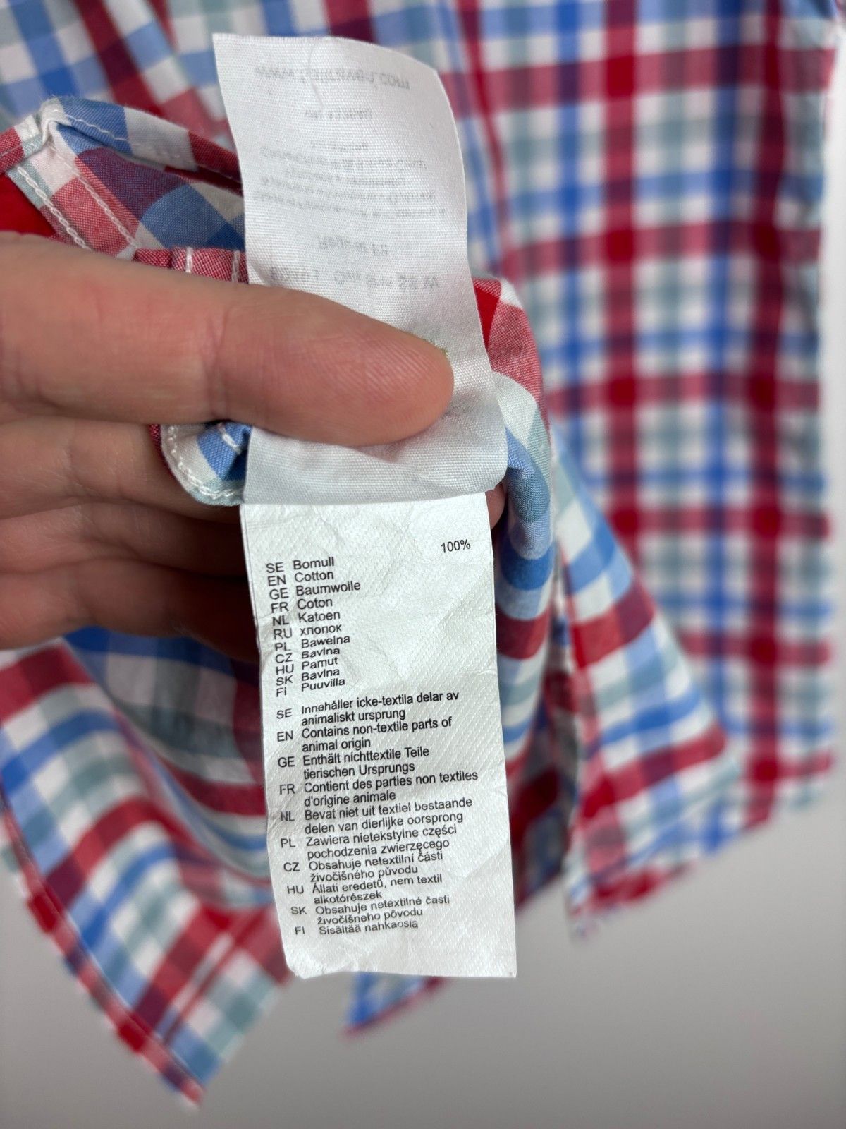 Fjallraven Fjallraven Ovik Short Sleeve Check Shirt Regular Red Blue L Size L / US 10 / IT 46 - 10 Thumbnail