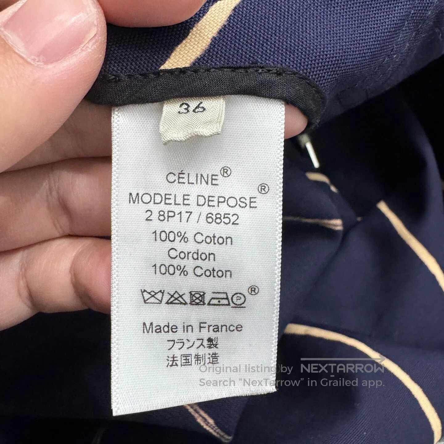 Celine CELINE Vertical striped trench coat| Size S / US 4 / IT 40 - 5 Thumbnail