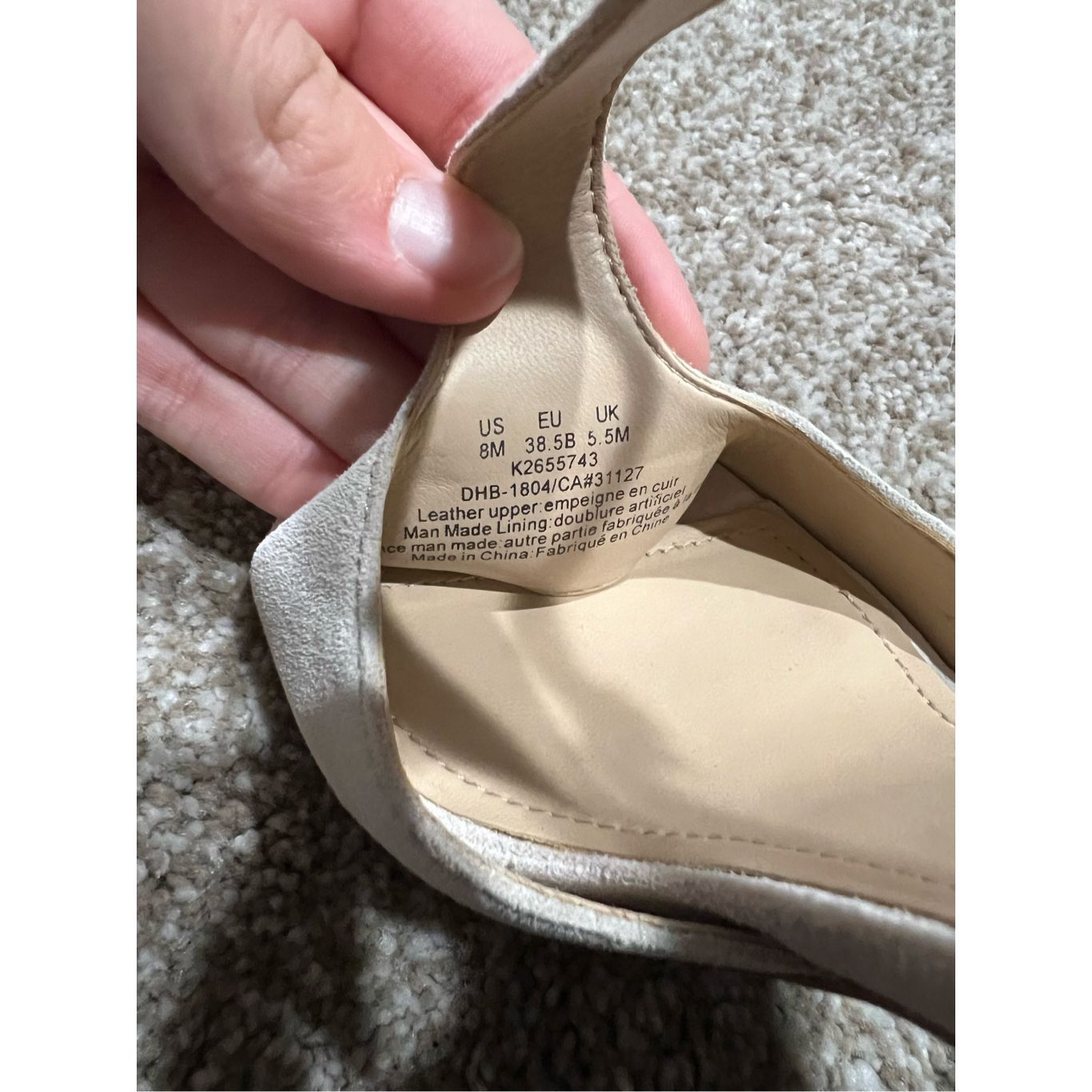 DKNY DKNY women shoes heels cream/light grey open toe size 8 Size US 8 / IT 38 - 6 Thumbnail