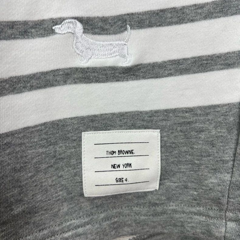 Thom Browne THOM BROWNE4Grey Dog Print Embroidered Four-Stripe Shorts 2 Size US 36 / EU 52 - 3 Thumbnail