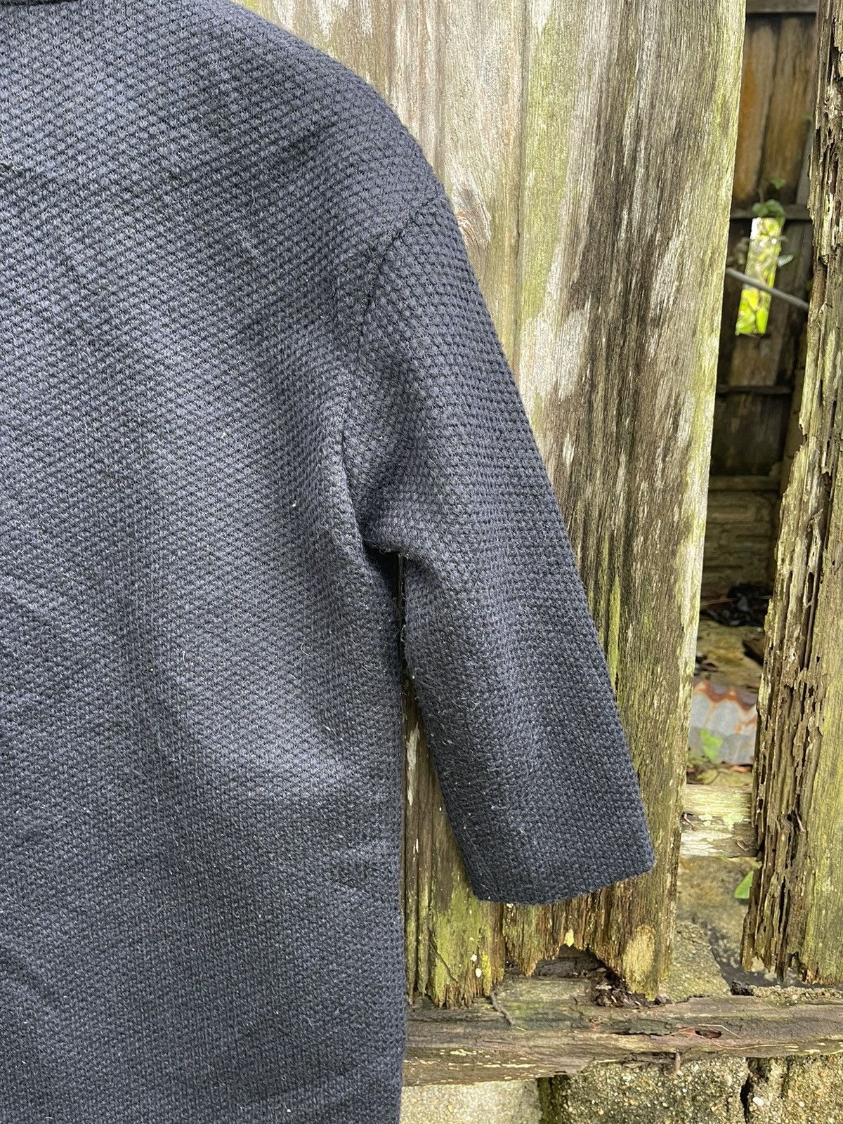 A.P.C. A.P.C. Wool Blend Textured Coat XS Black Size US XS / EU 42 / 0 - 13 Thumbnail