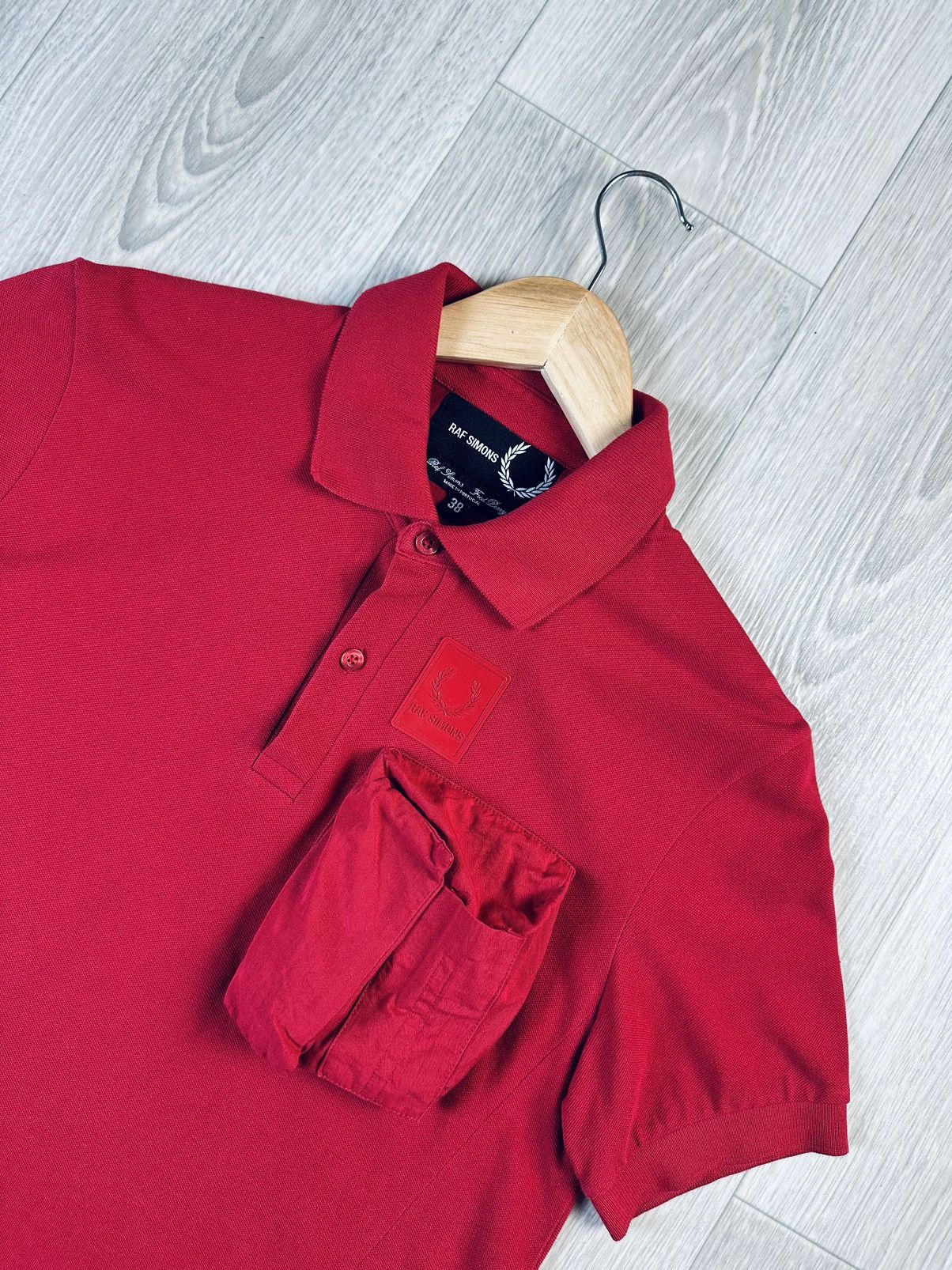 Fred Perry × Raf Simons RAF SIMONS X FRED PERRY Pocket Red Polo Size US S / EU 44-46 / 1 - 2 Thumbnail