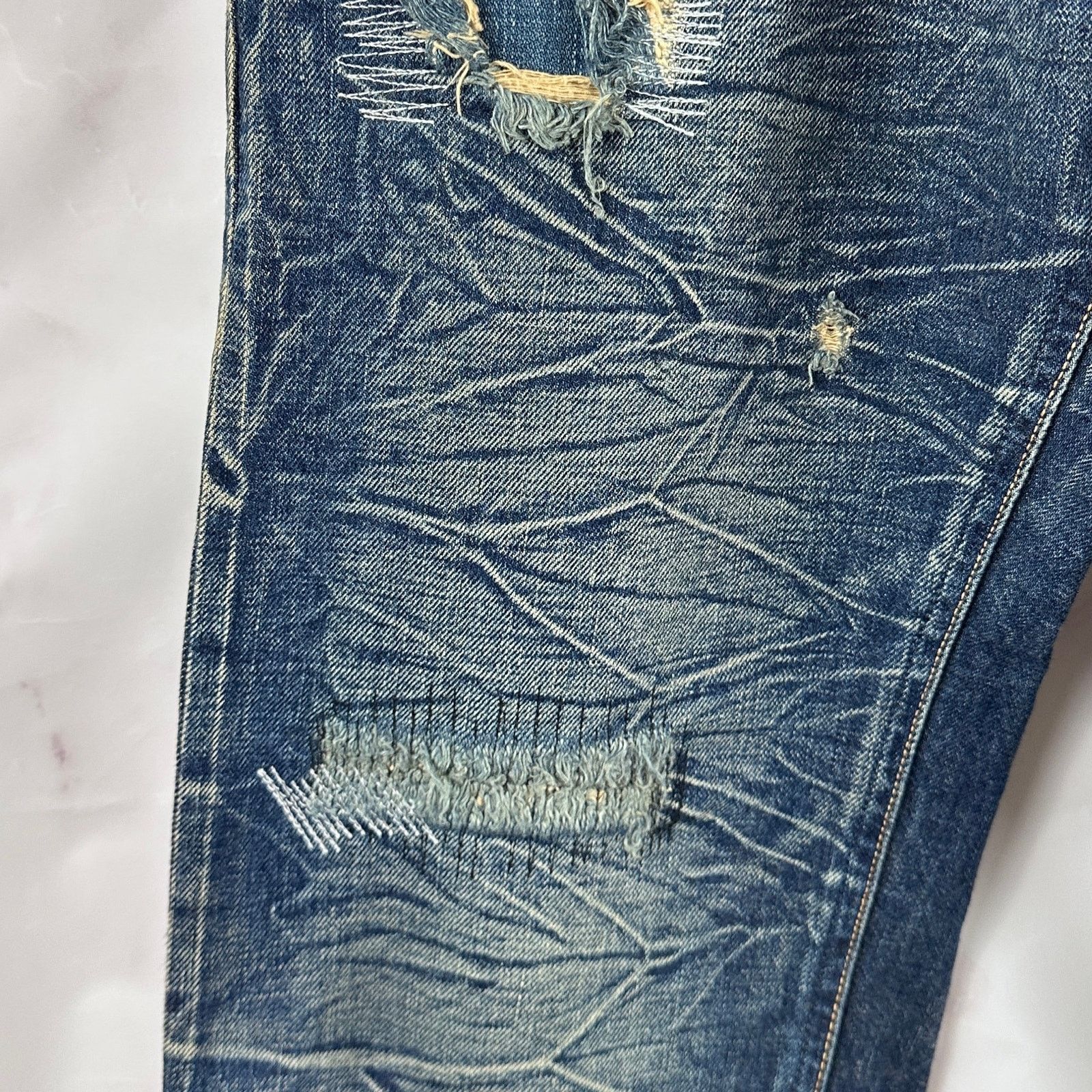 Wrangler Vintage Sanforized Repaired Selvedge Big Ben Denim Size US 29 - 5 Thumbnail