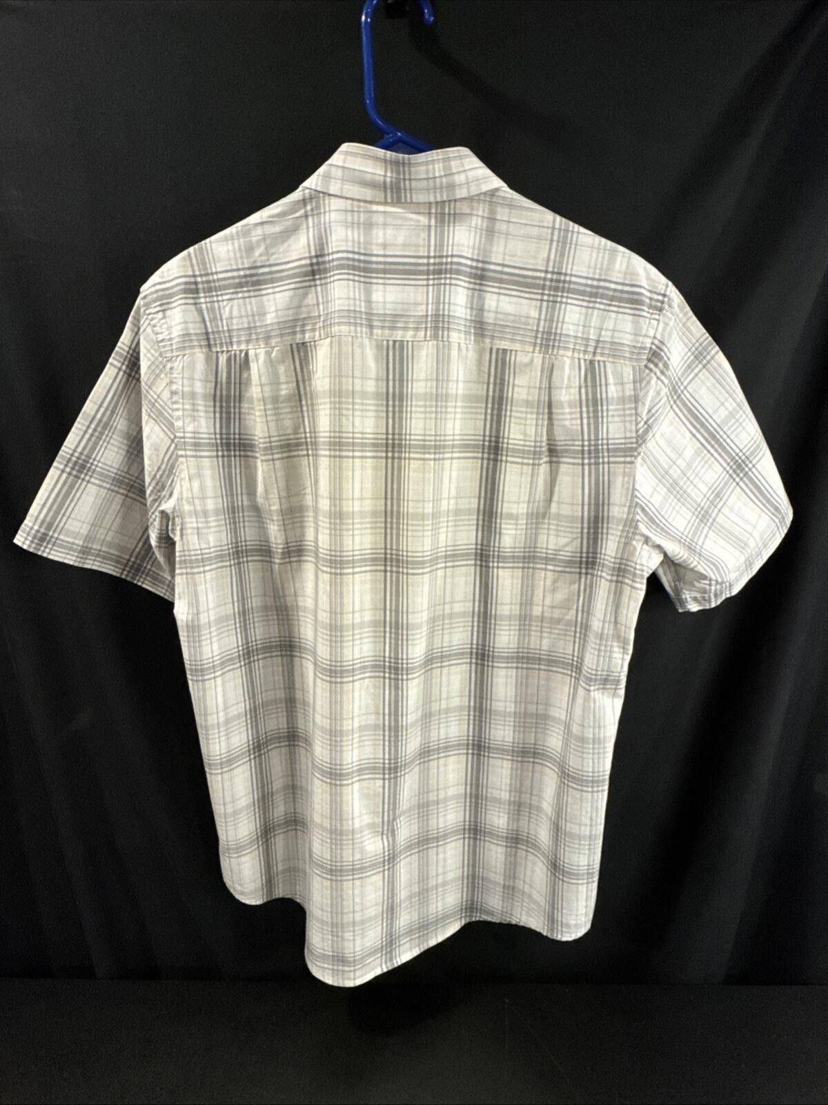 Alfani Alfani Men's Size Medium Button Up SS Gray Plaid [639] Size US M / EU 48-50 / 2 - 3 Thumbnail