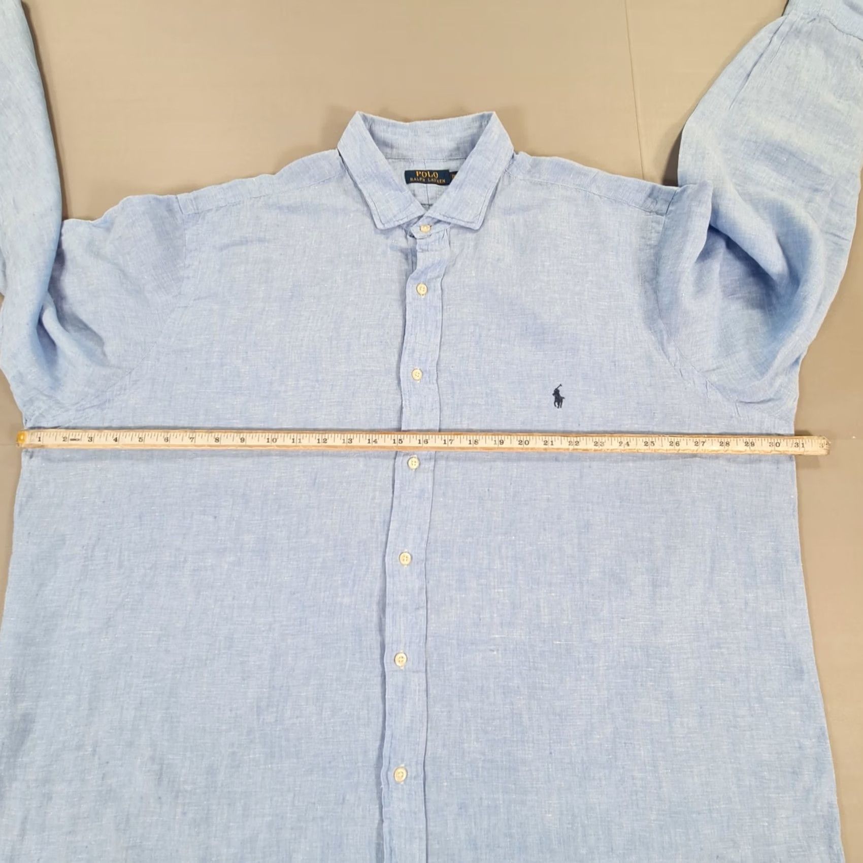 Polo Ralph Lauren Polo Ralph Lauren Mens Shirt Blue 2XL Tall Linen Button-Up Long Sleeve Collared Casual Shirt Size US XXL / EU 58 / 5 - 6 Thumbnail