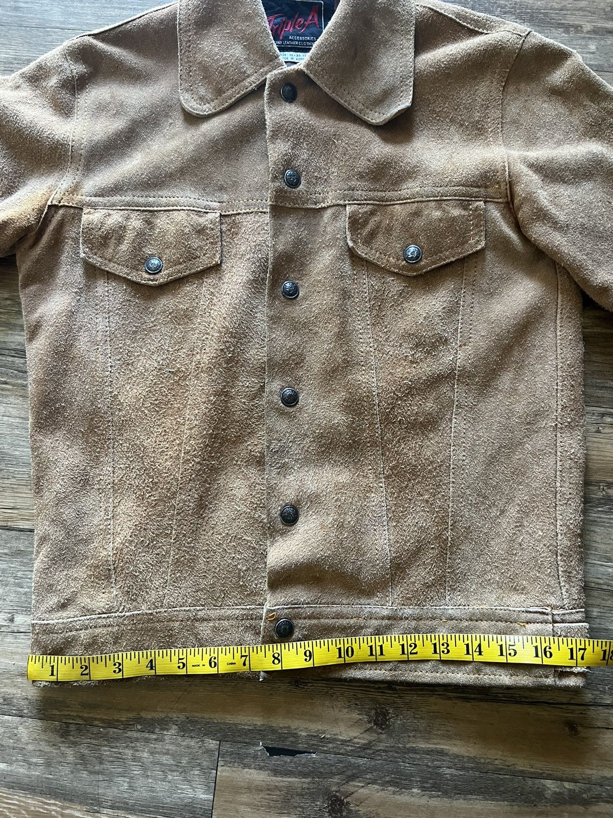 Genuine Leather × Vintage Vintage Triple A Brown Suede Genuine Leather Jacket Size US XS / EU 42 / 0 - 11 Thumbnail