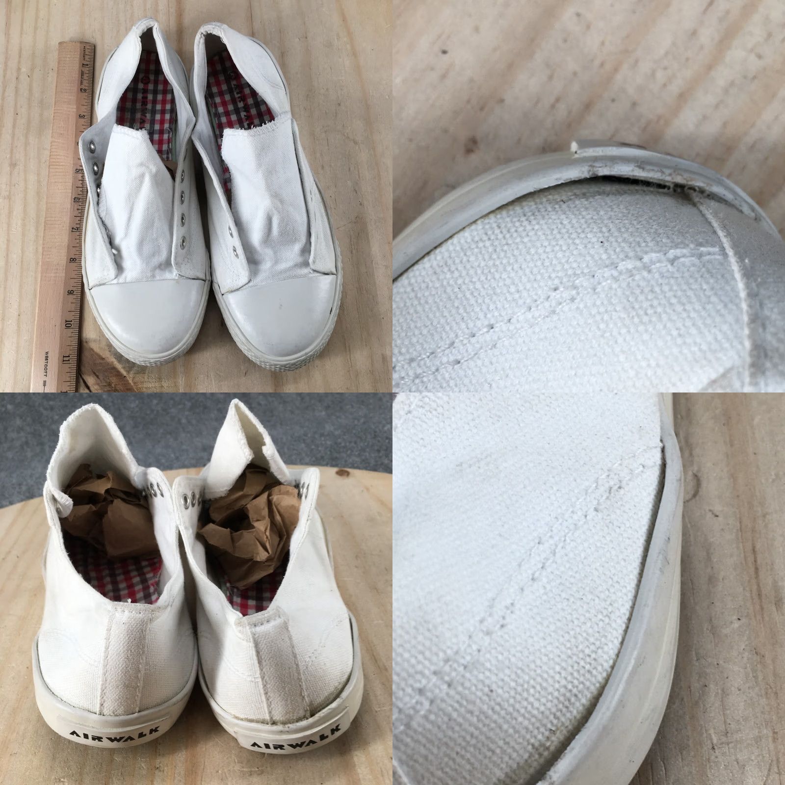 Airwalk Airwalk Sneakers Womens 9 White Legacee Slip-On Round Cap Toe Casual Comfort Size ONE SIZE - 8 Thumbnail
