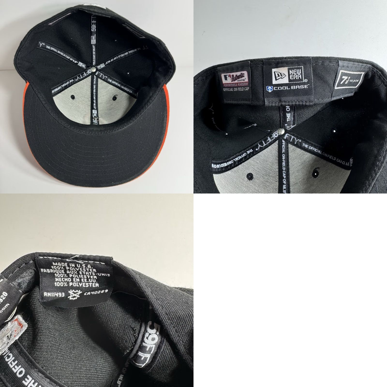 New Era New Era Baltimore Orioles O’s Fitted Hat Cap 7 1/8 On Field Authentic Cool Base Cap Mens Baseball Hat Size ONE SIZE - 8 Thumbnail