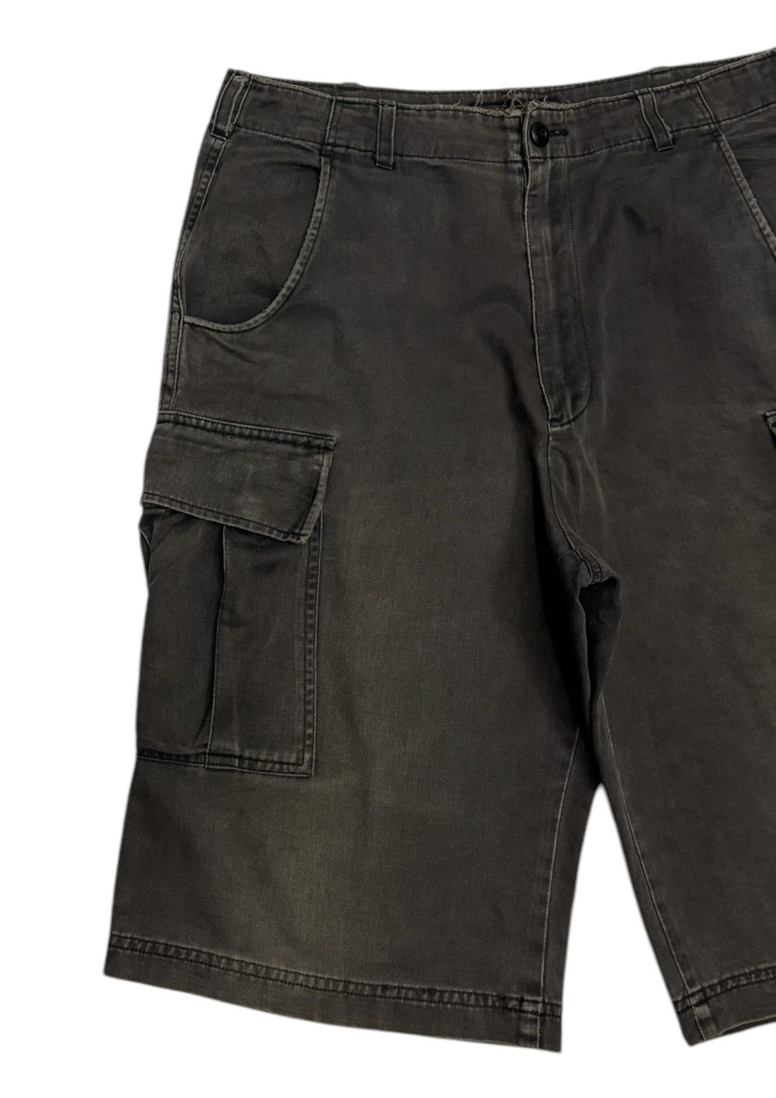 Dickies × Faded Glory × Japanese Brand Rare Vintage DICKIES Faded Grey Short Cargo Pants Size US 32 / EU 48 - 5 Thumbnail