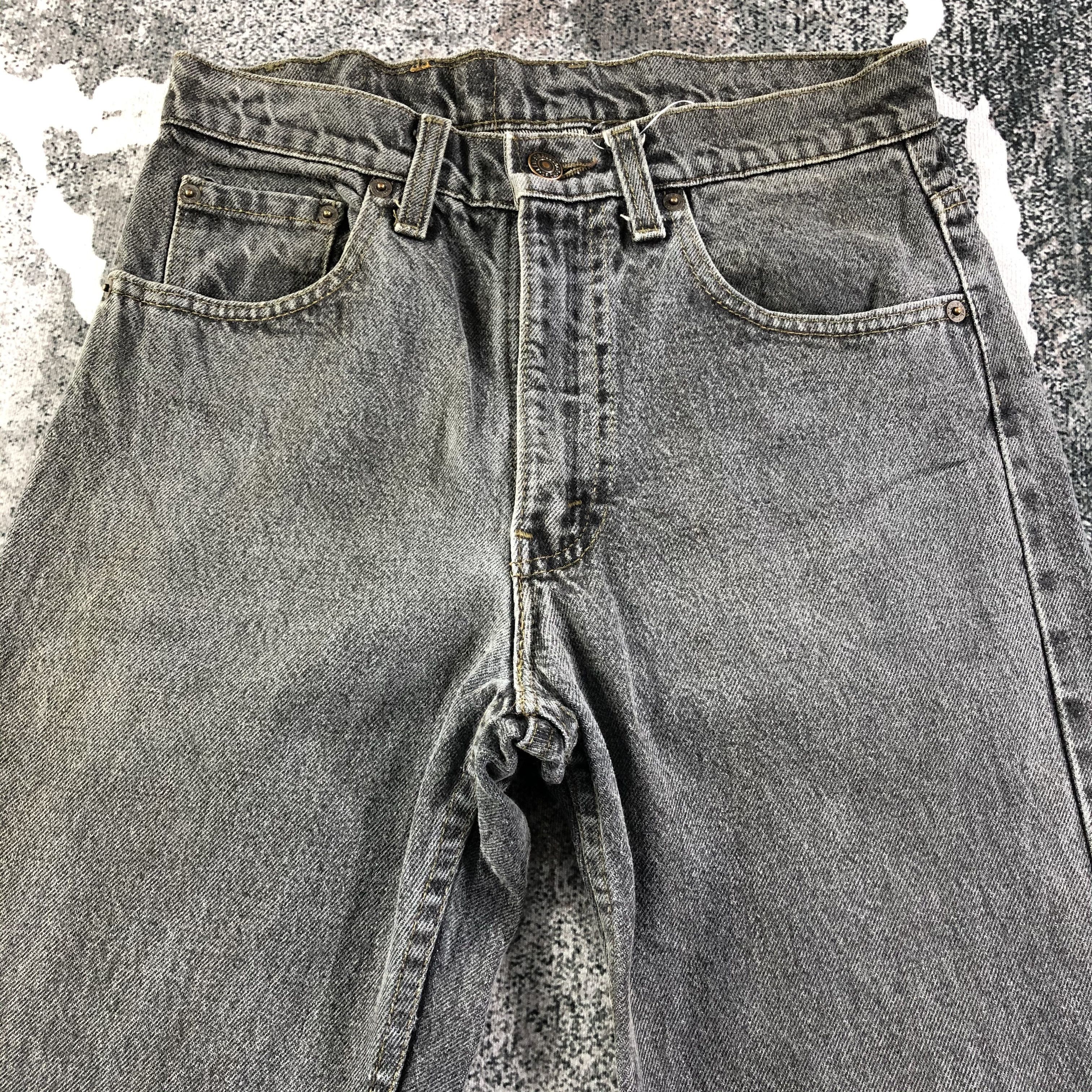 Levi's Vintage Levis 505 Jeans Faded Black Denim KJ1873 Size US 29 - 3 Thumbnail