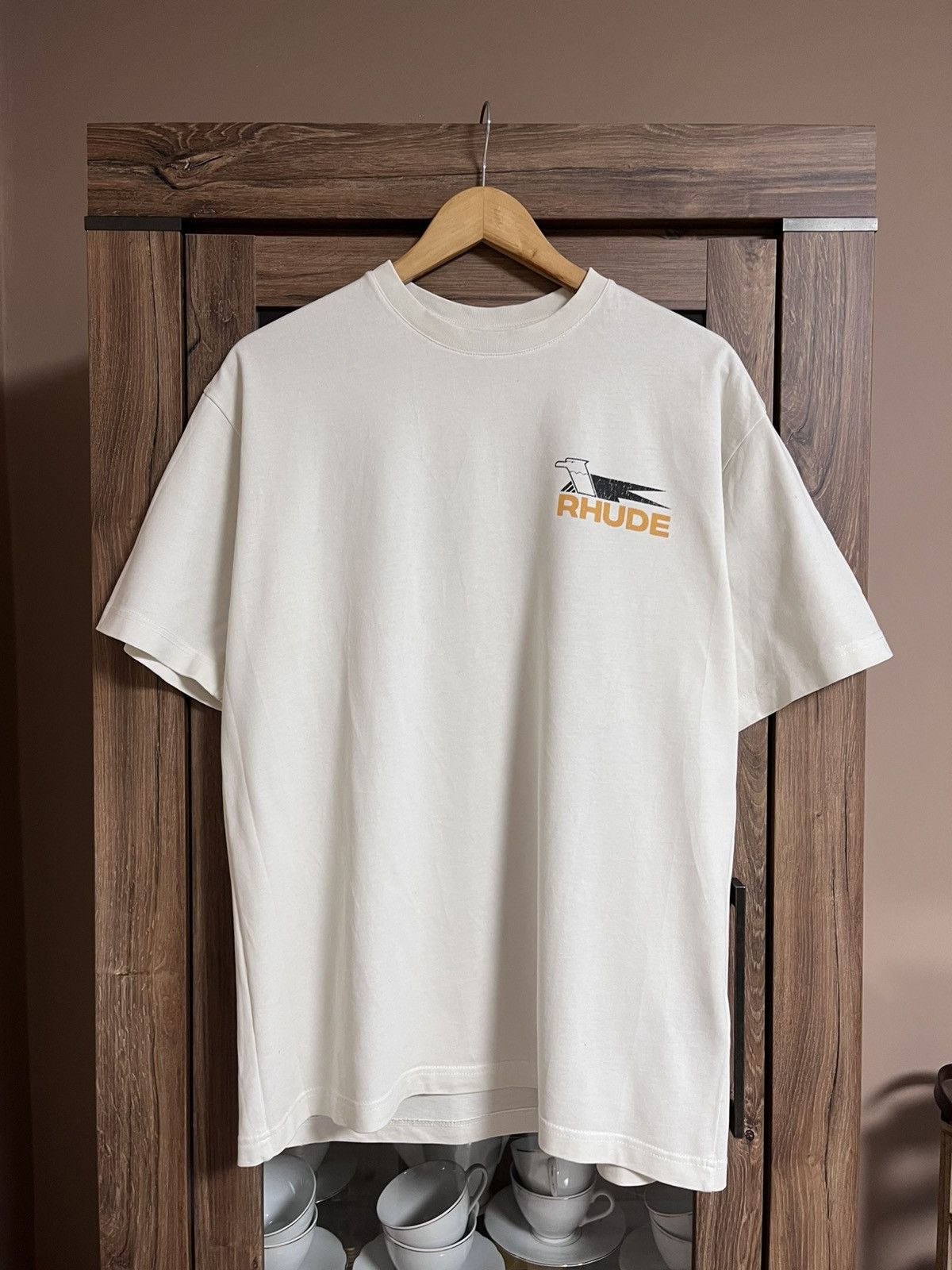Rhude Vintage Rhude Tee Off-White Big Logo S Size US S / EU 44-46 / 1 - 8 Thumbnail